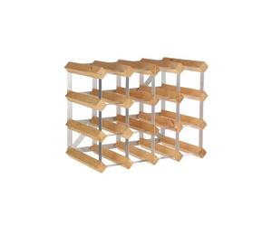 Casier à vin rangement pour 16 bouteilles traditionnel Wine Rack Co Chêne Clair