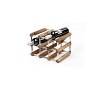 Casier à vin rangement pour 9 bouteilles traditionnel Wine Rack Co Chêne Foncé