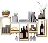 Casier à vin support mural pour verres à vin, casier à vin mural en bois massif, armoire à vin avec ornements de plate-forme pour salle à manger à la maison (couleur : B)