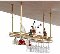 Casier à vin suspendu réglable en hauteur - Étagère à vin élégante pour bar, café, cuisine - Solution de rangement peu encombrante (couleur : D, taille : 100 x 25 cm)