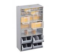 Casier à vis acier 19 tiroirs, H. 56 x l. 30 x P. 16.5 cm