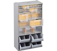 Allit Casier de rangement VarioPlus Depot M 40 – 19 compartiments – 300 x 165 x 565 mm