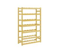 Casier bouteilles vin 42 bouteilles - rack à bouteille en bois 7 niveaux - range bouteille pin verni