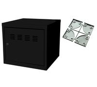 Casier de bureau individuel juxtaposable CUBE - H. 36 cm Noir