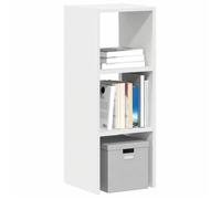Casier de rangement Blanc - Bibliothèque empilable blanc 30x30x80 cm bois d'ingénierie A17501