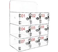 Casier de rangement en acrylique pour salle de classe et salle de sport - Casiers sécurisés pour téléphone portable Solutions d'organisation pratiques pour un rangement sûr - Casiers portables A-9