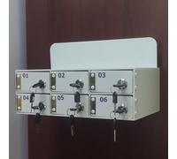Casier de rangement en acrylique pour téléphone portable avec serrure et clés - Grande armoire à 6 portes pour laboratoires, gouvernements, troupes, écoles, usines, salles d'examen et employés