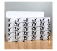 Casier de rangement en acrylique pour téléphone portable avec serrure et clés pour laboratoires, gouvernements, troupes, écoles, usines, salles d'examen, employés - Grand format - 25 chiffres