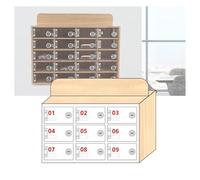 Casier de rangement en bois pour téléphone portable pour écoles - Organiseur mural avec 9 emplacements, parfait pour la gestion des téléphones en classe