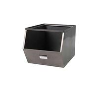 - Casier de rangement en métal avec étiquette - Gris