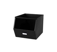 Urban Living - Casier de rangement en métal avec étiquette - Noir Noir