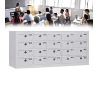 Casier de rangement en métal pour téléphone avec serrure et numérotation - Coffre-fort pour bureau et école - Idéal pour les défis de maîtrise de soi (71,8 x 8 x 32,3 cm)