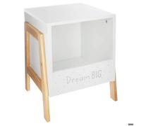 Rangement Casier Bas Blanc Et Bois Blanc