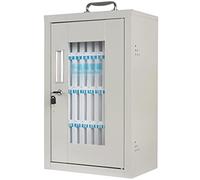 Casier de rangement mural en acier inoxydable pour téléphone - 36 emplacements verrouillables transparents pour bureaux, restaurants et événements pour un chargement et un rangement sécurisés