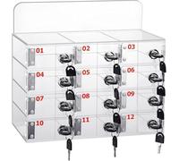 Casier de rangement mural en acrylique pour téléphone - Nizer durable pour bureau et salle de classe, design peu encombrant, support sécurisé pour téléphone portable, idéal pour les lieux de travail