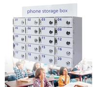 Casier de rangement mural en acrylique pour téléphone portable avec plusieurs emplacements pour une gestion sécurisée des appareils dans les écoles, les bureaux et les usines