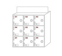 Casier de rangement mural en acrylique pour téléphone portable, conteneur de bureau à 9 emplacements avec serrures de porte et clés, solution de rangement sécurisée portable pour lieu de travail
