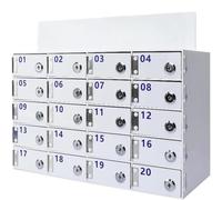 Casier de rangement mural pour téléphone avec serrure - Support de téléphone por 50 emplacements pour bureau et école Conception de numéro numérique pour un accès et une organisation faciles