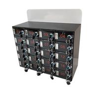 Casier de Rangement pour Téléphone Portable 20 Emplacements en Acrylique Noir pour Salle de Classe, avec Serrures et Clés