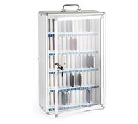 Casier de rangement pour téléphone portable - 60 emplacements avec cadenas numérotés pour l'école et le bureau, design transparent, idéal pour les examens et les environnements de travail