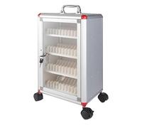 Casier de rangement pour téléphone portable avec 48/60/72 emplacements pour appareil mobile nizer sur roues à 360° Fixation murale avec mécanisme de verrouillage Casiers pratiques pour écoles