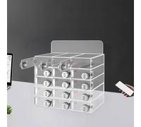 Casier de rangement pour téléphone portable - Coffre-fort en acrylique protégé par mot de passe pour étudiants et travailleurs d'usine - Armoire transparente avec 25 grandes grilles pour un rangement