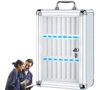 星姿 Casier de rangement pour téléphone portable, coffre-fort mural pour téléphone portable avec serrure, compartiment en coton perlé, poignée en métal, cadre en alliage d'aluminium pour salle de classe