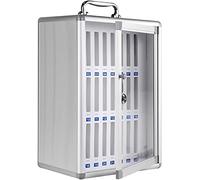 Casier de rangement pour téléphone portable - Coffre-fort sécurisé pour téléphone portable pour étudiants, camps d'entraînement et examens - Armoire de gestion de téléphone portable argentée 24 bits