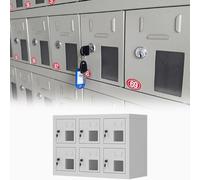 Casier de rangement pour téléphone portable en acier robuste - Organiseur sécurisé avec 6 emplacements pour vestiaires, postes de police et prisons