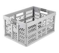 Casier de rangement professionnel pliant 45 litres - Gris Foncé