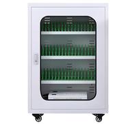 Casier de rangement rechargeable pour téléphone portable avec roues et serrure à combinaison, 30 emplacements pour un chargement sécurisé à l'école, à l'église, à l'aéroport