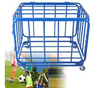 Casier De Rangement Verrouillable Pour Ballons De Sport, Chariot De Rangement À Roulettes, Support De Rangement En Métal Pour Ballons De Basket, Cage À Ballons Mobile Robuste Pour Garage, Sous-Sol, 8