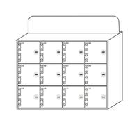 Casier de rangement verrouillable pour téléphone portable - Acrylique blanc avec 6 à 60 emplacements, support sécurisé pour téléphone portable avec portes et clés pour un rangement sécurisé à la