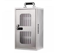 Casier de Stockage de Téléphone Portable, Armoire de Rangement pour Téléphones Portables avec Serrure à Combinaison et Poignée, en Acier Inoxydable, pour Salle de Classe ou de Réunion(28 * 21 * 48cm)