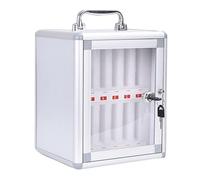 Casier De Stockage De Téléphone Portable Armoire De Support De Téléphone Portable Murale en Alliage D'aluminium À 12/24/36 Fentes Armoire De Rangement De Téléphone De Bureau Scolaire (Color : Silver