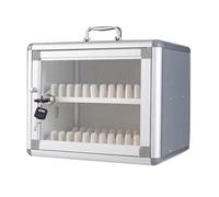 Casier de Stockage de Téléphone Portable en Alliage D'aluminium pour Salle de Classe, 12/24/36/48/60/72 Emplacements, Fixation Murale Possible, pour Salle de Réunion, école, Usine(26.5*20*22cm)