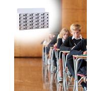 Casier de téléphone avec chargeur - 80 emplacements en acrylique pour un rangement sécurisé de téléphone portable, idéal pour les écoles et les bureaux, compartiments d'intimité avec solution de
