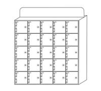 Casier de téléphone en acrylique blanc - 25 emplacements de rangement avec serrure pour les écoles, les bureaux et les événements - nize & Secure téléphones mobiles Idéal pour les salles de classe et