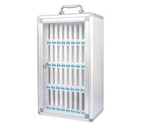 Casier de téléphone en alliage d'aluminium avec serrure et compartiments numérotés pour le rangement de la salle de classe - Armoire sécurisée pour téléphone portable à 48 cellules pour une