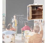 Casier de téléphone en bois massif avec 12 emplacements, prison portable pour téléphone portable pour salle de classe et école, boîte de rangement pour téléphone portable de grande capacité