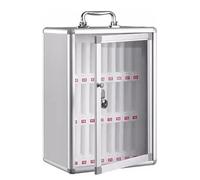 Casier de téléphone portable, armoire de rangement murale portable, en alliage d'aluminium avec serrure pour salle de ureau, salles d'examen, laboratoires, 48 emplacements