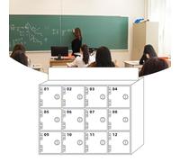 Casier de téléphone portable - Armoire de rangement murale pour organiser 30 téléphones, idéale pour la maison, le bureau, les salles de réunion, design en acrylique blanc