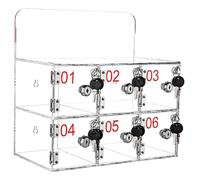 Casier de téléphone portable avec serrures et clés, armoire de rangement murale pour téléphones portables, 6 emplacements pour un rangement sécurisé du téléphone et un accès facile