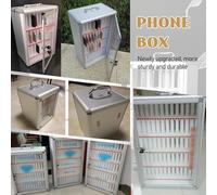 Casier de téléphone portable casier de téléphone portable Pocket flipchart lockbox avec clé [mural] [alliage d'aluminium] téléphone portable lockbox avec poignée pour les examens de bureau en classe(4