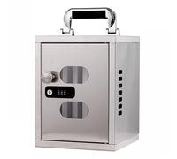 Casier de téléphone portable en acier inoxydable avec poignée - Pas de montage nécessaire, solution de rangement sécurisée pour salle de classe, salle de réunion, hôpital