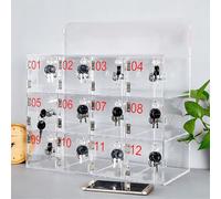 Casier de téléphone portable en acrylique avec verrou de sécurité, armoire de rangement à 12 emplacements pour une organisation sécurisée des appareils dans la salle de classe et le bureau