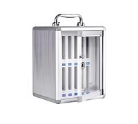 Casier de téléphone portable en aluminium avec poignée et serrure à clé, compatible avec tous les modèles de téléphone, idéal pour la maison et le bureau