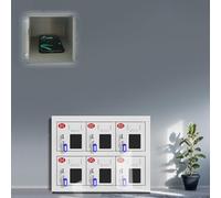 Casier de téléphone portable en métal avec 6 portes - Armoire de rangement sécurisée pour téléphones scolaires et bureau - Boîte de verrouillage Nizer avec clés - Prison de téléphone portable pour une