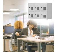 Casier de téléphone portable pour réunions de travail, nizer léger avec 6 emplacements, verrous individuels, boîte de discipline de bureau, solution de rangement pour téléphone portable