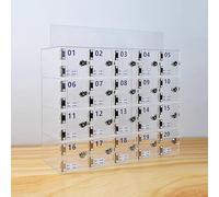Casier de téléphone portable pour salle de classe - Armoire de rangement murale en acrylique transparent pour écoles et usines - Prison de téléphone sécurisée pour une utilisation étudiante (25